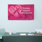 Borstkanker Bewustmaking met roze lintbanner Spandoek (Beurs)