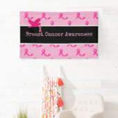 Borstkanker Bewustmaking met roze lintbanner Spandoek (Insitu)
