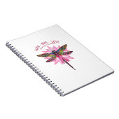 Borstkanker Bewustmaking Native Dragonfly Faith Ho Notitieboek (Rechterzijde)