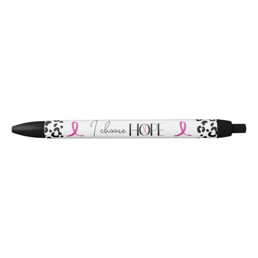 Borstkanker Bewustmaking/Ondersteuning zwarte inkt Pen (Voorkant)