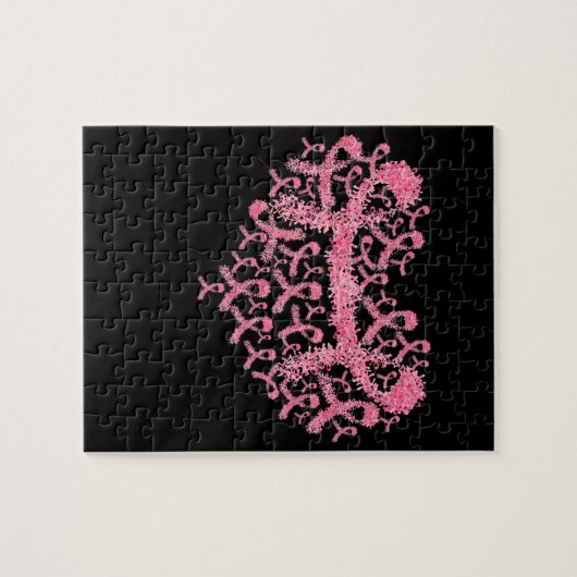 Borstkanker Bewustmaking Ribbon roze overleving Legpuzzel (Horizontaal)