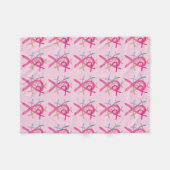 Borstkanker Bewustmaking Ribbons Fleece Blankets (Voorkant (Horizontaal))