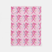 Borstkanker Bewustmaking Ribbons Fleece Blankets (Voorkant)