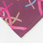 Borstkanker Bewustmaking Ribbons Fleece Blankets Deken (Hoek)