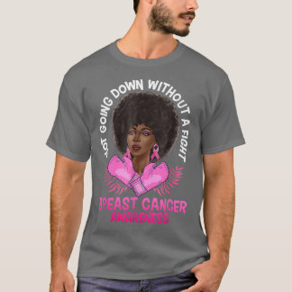 Borstkanker Bewustmaking Roze Afrikaanse Amerikaan T-shirt