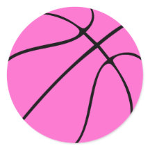 Borstkanker Bewustmaking Roze Basketball Stickers