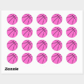 Borstkanker Bewustmaking Roze Basketball Stickers (Vel)