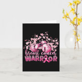 Borstkanker Bewustmaking Roze boxinghandschoenen W Kaart (Gele Bloem)