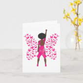 Borstkanker Bewustmaking Roze Butterflies Afrikaan Kaart (Gele Bloem)