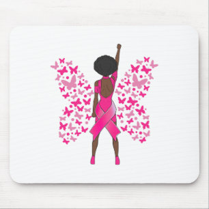 Borstkanker Bewustmaking Roze Butterflies Afrikaan Muismat