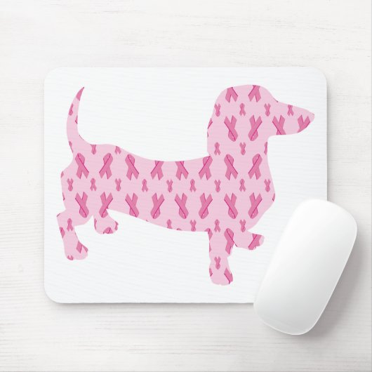 Borstkanker Bewustmaking Roze Dachshund Muismat (Met muis)