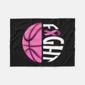 Borstkanker Bewustmaking Roze lint Basketball Tea Fleece Deken (Voorkant (Horizontaal))