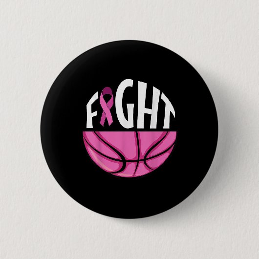 Borstkanker Bewustmaking Roze lint Basketball Tea Ronde Button 5,7 Cm (Voorkant)