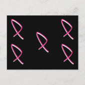 Borstkanker Bewustmaking Roze lint Briefkaart (Voorkant)