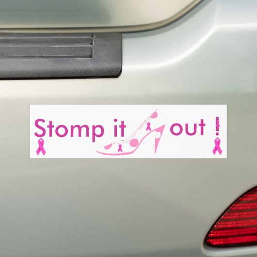 Borstkanker Bewustmaking Roze lint Bumpersticker (Op auto)