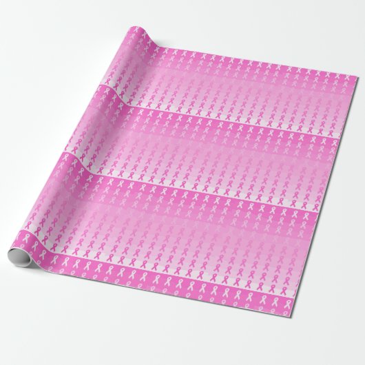 Borstkanker Bewustmaking Roze lint Cadeaupapier (Uitgerold)