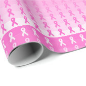 Borstkanker Bewustmaking Roze lint Cadeaupapier (Rol Hoek)