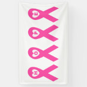 Borstkanker Bewustmaking Roze lint HOPE Spandoek (Verticaal)