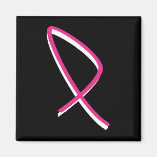 Borstkanker Bewustmaking Roze lint I Magneet