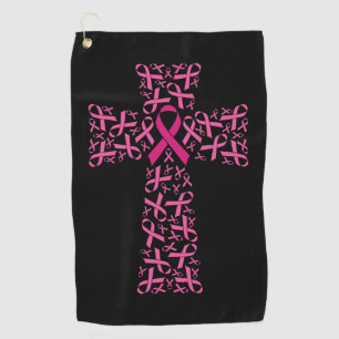 Borstkanker Bewustmaking Roze lint kruis Golfhanddoek