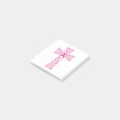 Borstkanker Bewustmaking Roze lint kruis  Post-it® Notes (Schuin)