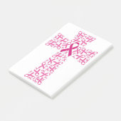 Borstkanker Bewustmaking Roze lint kruis Post-it® Notes (Schuin)