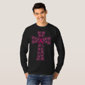Borstkanker Bewustmaking Roze lint kruis  T-shirt (Voorkant volledig)