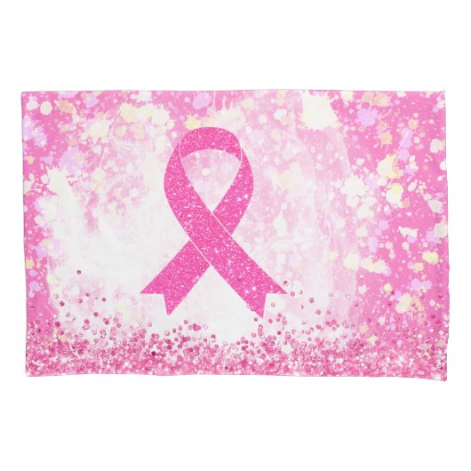 Borstkanker Bewustmaking Roze lint Kussensloop (Voorkant)