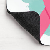 Borstkanker Bewustmaking Roze lint Logo Muismat (Hoek)