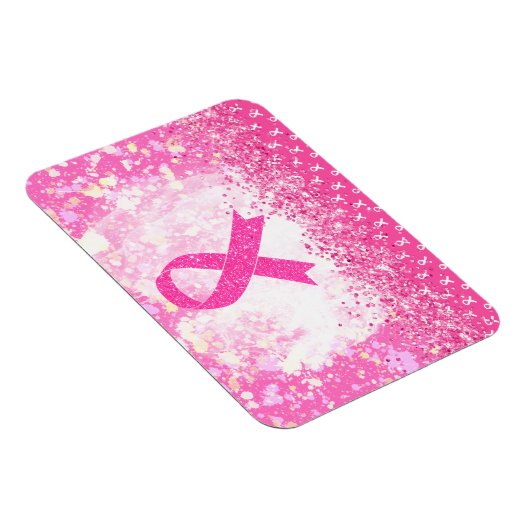 Borstkanker Bewustmaking Roze lint Magneet (Rechterzijde)