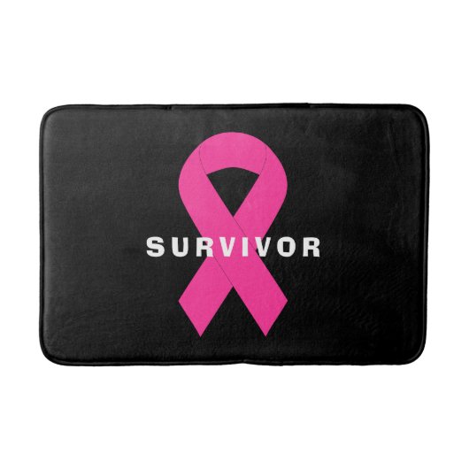 Borstkanker Bewustmaking Roze lint overleving Badmat (Voorkant)