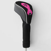 Borstkanker Bewustmaking Roze lint overleving Golfheadcover (Schuin)