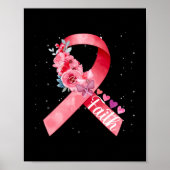 Borstkanker Bewustmaking Roze lint Poster (Voorkant)