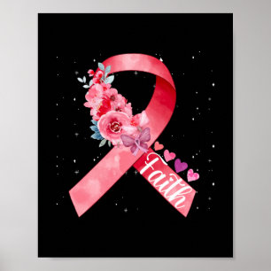 Borstkanker Bewustmaking Roze lint Poster