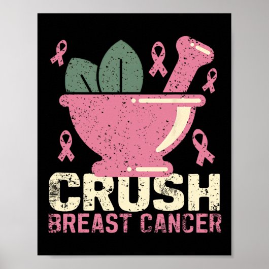 Borstkanker Bewustmaking Roze lint Poster (Voorkant)