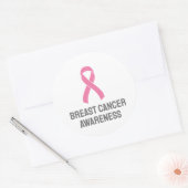 Borstkanker Bewustmaking Roze lint Ronde Sticker (Envelop)