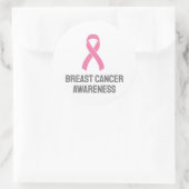 Borstkanker Bewustmaking Roze lint Ronde Sticker (Tas)