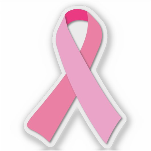 Borstkanker Bewustmaking Roze lint Sticker (Voorkant)