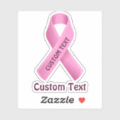 Borstkanker Bewustmaking Roze lint Sticker (Vel)