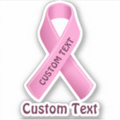Borstkanker Bewustmaking Roze lint Sticker (Voorkant)