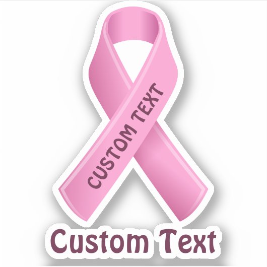 Borstkanker Bewustmaking Roze lint Sticker (Voorkant)