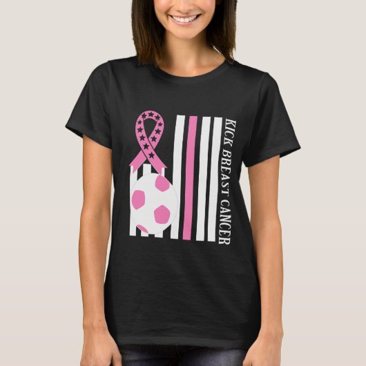 Borstkanker Bewustmaking Roze lint T-Shirt (Voorkant)