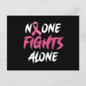 Borstkanker Bewustmaking Roze lint T-Shirt80 Briefkaart (Voorkant)