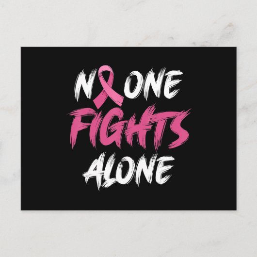 Borstkanker Bewustmaking Roze lint T-Shirt80 Briefkaart (Voorkant)