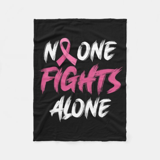 Borstkanker Bewustmaking Roze lint T-Shirt80 Fleece Deken (Voorkant)