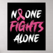 Borstkanker Bewustmaking Roze lint T-Shirt80 Poster (Voorkant)