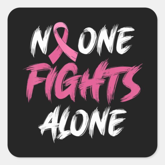 Borstkanker Bewustmaking Roze lint T-Shirt80 Vierkante Sticker (Voorkant)