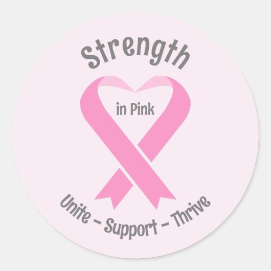 Borstkanker Bewustmaking Roze lint ticker Ronde Sticker (Voorkant)