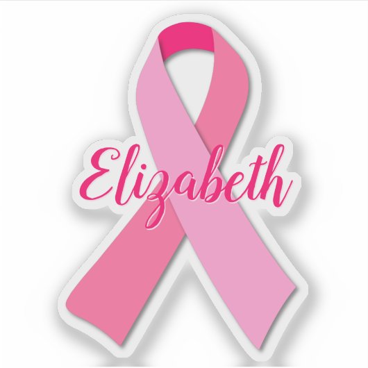 Borstkanker Bewustmaking Roze lint ticker Sticker (Voorkant)
