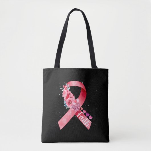 Borstkanker Bewustmaking Roze lint Tote Bag (Voorkant)